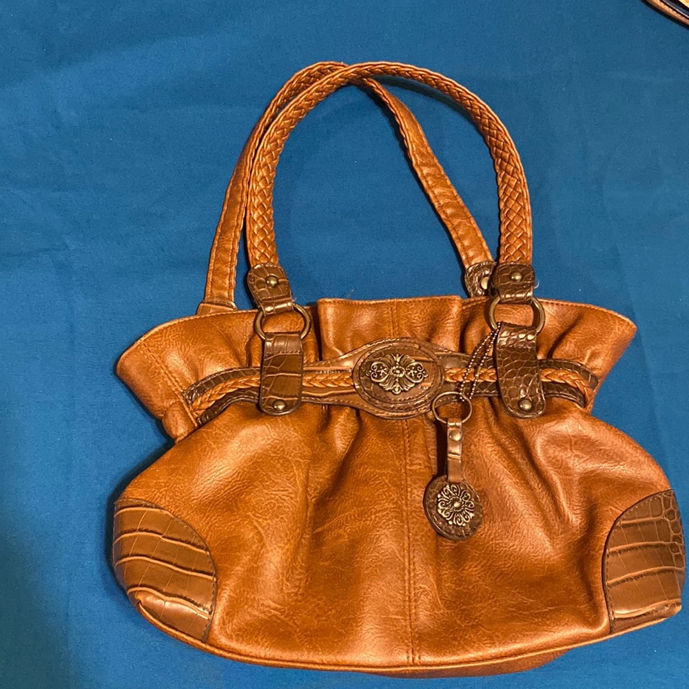 Brown hand bag
